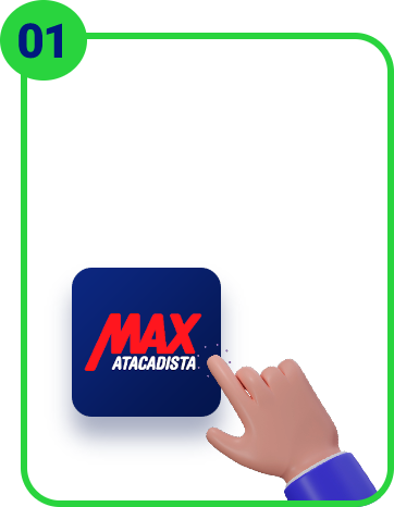 Etapa 01: Baixe e acesse o app Max Atacadista no seu celular